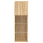 vidaXL Meubles TV avec lumières LED 2 Pièces chêne sonoma 30 5x30x90 cm