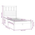 vidaXL Cadre de lit sans matelas 90x190 cm bois de pin massif