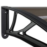 vidaXL Auvent de porte Noir 300x100 cm Polycarbonate