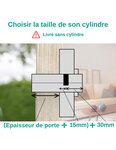 THIRARD - Boitier de verrou APACHE en applique à cylindre pour porte d'entrée  blanc