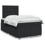 vidaXL Sommier à lattes de lit matelas Noir 120x200 cm Similicuir