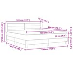 Lit Box Spring vidaXL avec Matelas Crème 180x200 cm Tissu