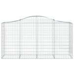 vidaXL Paniers à gabions arqués 14 Pièces 200x50x100/120 cm fer galvanisé