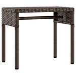 vidaXL Chaise longue avec auvent et table marron résine tressée