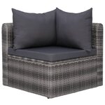 Salon de jardin meuble d'extérieur ensemble de mobilier 8 pièces avec coussins résine tressée gris 02_0017684