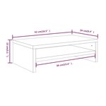 vidaXL Support de moniteur Sonoma gris 42x24x13 cm Bois d'ingénierie