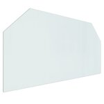 vidaXL Plaque de verre pour cheminée hexagonale 120x60 cm