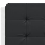 vidaXL Cadre de lit sans matelas blanc et noir 140x200 cm similicuir