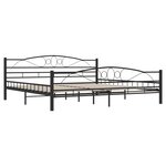 vidaXL Cadre de lit Noir Acier 200 x 200 cm