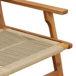 vidaXL Ensemble de chaises de jardin de 4 - Bois d'acacia beige