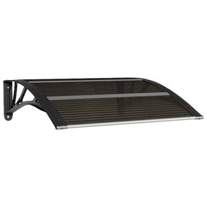 vidaXL Auvent de porte Noir 80x75 cm Polycarbonate
