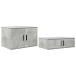 vidaXL Cadre de lit gris béton 90x200 cm