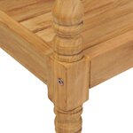 vidaXL Chaises Batavia lot de 2 et coussins beige Bois de teck massif