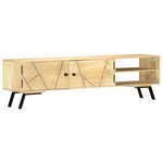 vidaXL Meuble TV 140x30x40 cm bois de manguier massif