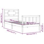 vidaXL Cadre de lit sans matelas blanc bois de pin massif
