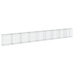 vidaXL Panier gabion avec couvercle 900x50x100 cm fer galvanisé