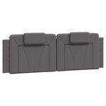 vidaXL Coussin de tête de lit gris 160 cm similicuir