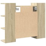 vidaXL Armoire à miroir de bain Chêne sonoma 80x20 5x64 cm Aggloméré