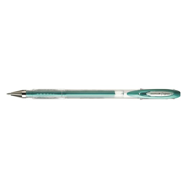 Roller encre gel Signo UM120NM pointe moyenne 0,7mm Vert Métal UNI-BALL