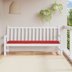 vidaXL Coussin de banc de jardin rouge 200x50x4 cm tissu oxford