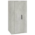 vidaXL Meuble TV mural Gris béton 40x34 5x80 cm
