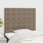 vidaXL Têtes de lit 2 Pièces Taupe 80x5x78/88 cm Tissu