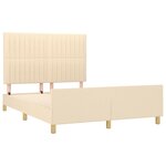 vidaXL Cadre de lit sans matelas crème 140x190 cm tissu