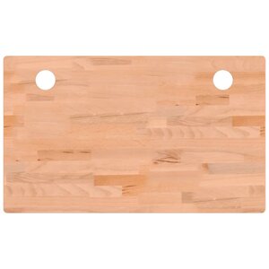 vidaXL Dessus de bureau 100x60x1 5 cm bois massif de hêtre