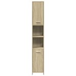 vidaXL Armoire de salle de bain Chêne sonoma 30x30x183 5 cm Aggloméré