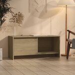 vidaXL Meuble TV Chêne sonoma 90x35x40 cm Bois d'ingénierie