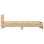vidaXL Cadre de lit avec tête de lit chêne sonoma 120x190 cm