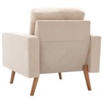vidaXL Ensemble de canapés 2 Pièces Tissu Crème