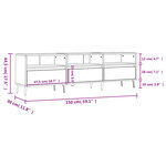vidaXL Meuble TV blanc 150x30x44 5 cm bois d'ingénierie