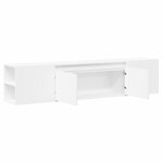 vidaXL Meuble TV mural avec LED blanc 180x31x39 5 cm