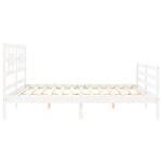 vidaXL Cadre de lit sans matelas blanc 200x200 cm bois massif