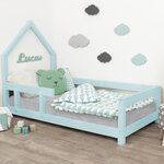 Lit cabane enfant POPPI 120 x 190 bleu clair 2