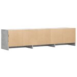 vidaXL Meuble TV avec LED gris béton 165x34x40 cm bois d'ingénierie