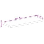 vidaXL Dessus de table à bord vivant 70x20x3 8 cm bois massif manguier
