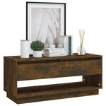 vidaXL Meuble TV Chêne fumé 102x41x44 cm Bois d'ingénierie