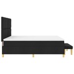 vidaXL Lit à ressorts avec matelas et banc noir 180x200 cm tissu