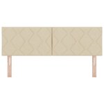 vidaXL Tête de Lit Design Blocs en Diamant en Crème 160 cm Tissu