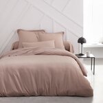 Drap housse - 140 x 200+30 cm uni - Rose des sables