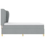 Lit à ressort box avec matelas Gris clair 140x200 cm Tissu
