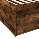 vidaXL Lit de jour et tiroirs chêne fumé 90x200 cm bois d'ingénierie