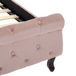 vidaXL Cadre de lit sans matelas Rose Velours 180x200 cm