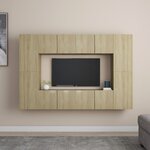 vidaXL Ensemble de meubles TV 8 Pièces Chêne sonoma Bois d'ingénierie