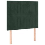 vidaXL Têtes de lit 2 Pièces Vert foncé 90x5x78/88 cm Velours