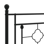 vidaXL Cadre de lit métal avec tête de lit/pied de lit noir 75x190 cm