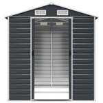 vidaXL Abri de jardin anthracite 191x215x198 cm acier galvanisé