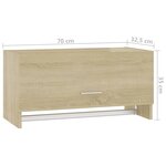 vidaXL Garde-robe chêne sonoma 70x32 5x35 cm bois d'ingénierie